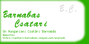 barnabas csatari business card